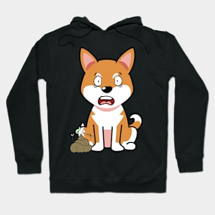 Funny orange dog smells stinky poo poo Hoodie